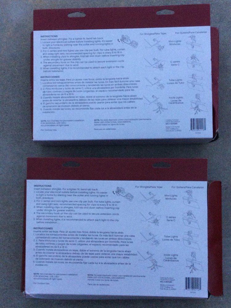 Celebrations Universal Gutter/Shingle Clips, 100 count, 2 Boxes (200 total)