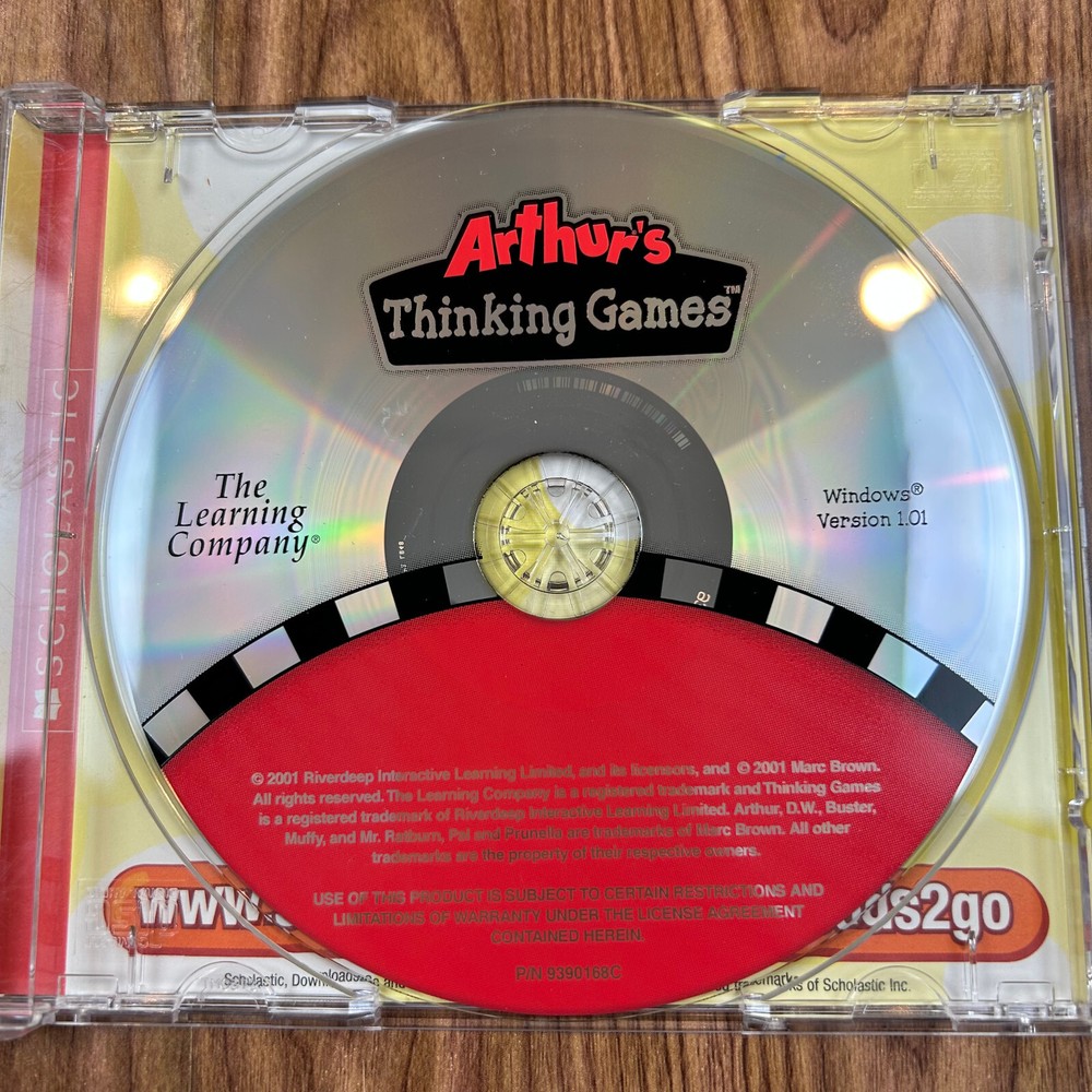 Arthur's Thinking Games Math Reading + 2nd Grade CD-ROMs Learning Co. Aardvark