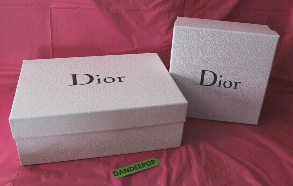 2 Dior Luxury Empty Gift Boxes With White Lettering