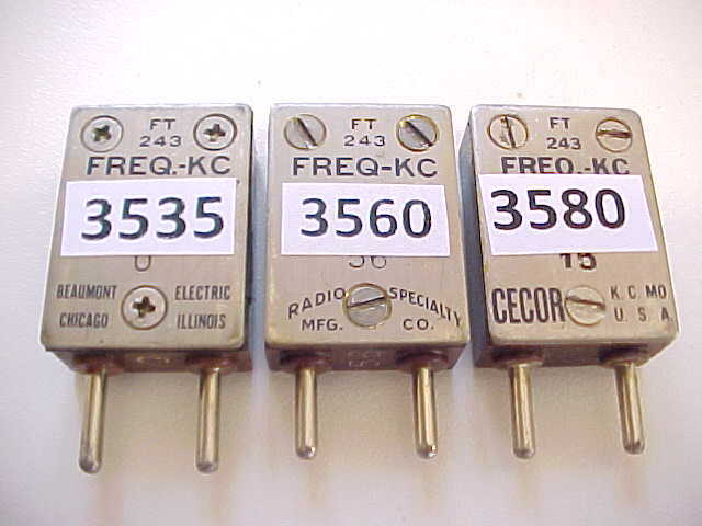 80 METER CW 3-PACK FOR OLD BOATANCHOR TUBE TRANSMITTERS (HC49/U CRYSTALS)