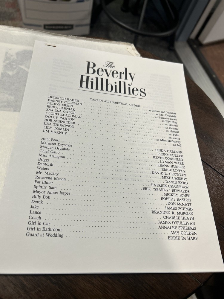 The Beverly Hillbillies Original TV Script