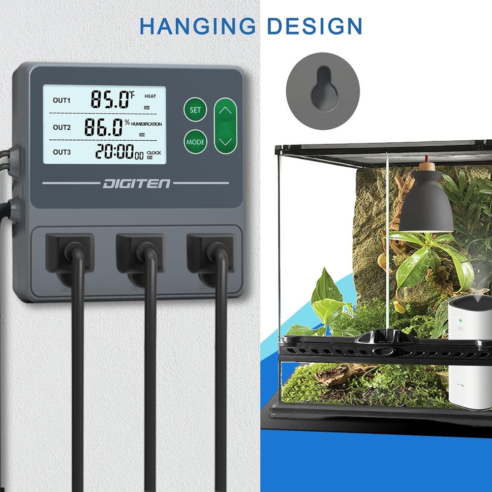 Temperature and Humidity Controller with Timer - 2 Independent Probes