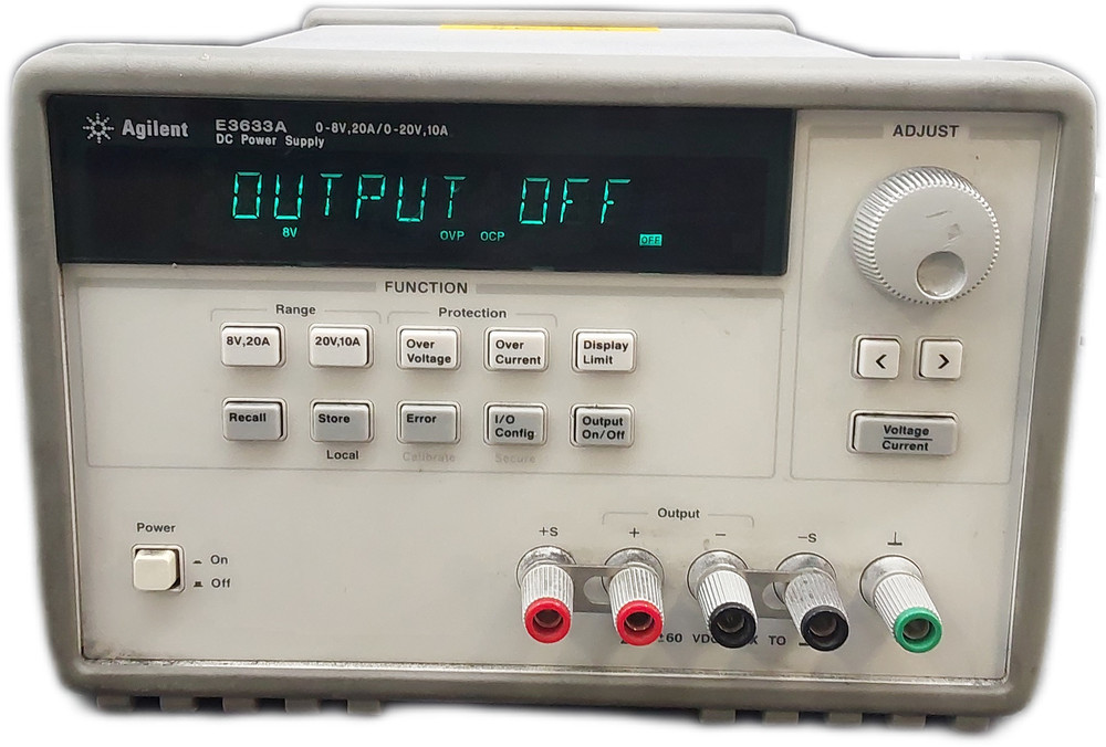 Keysight E3633A 200W Linear DC Power Supply 3-Output Programmable 20V/10A