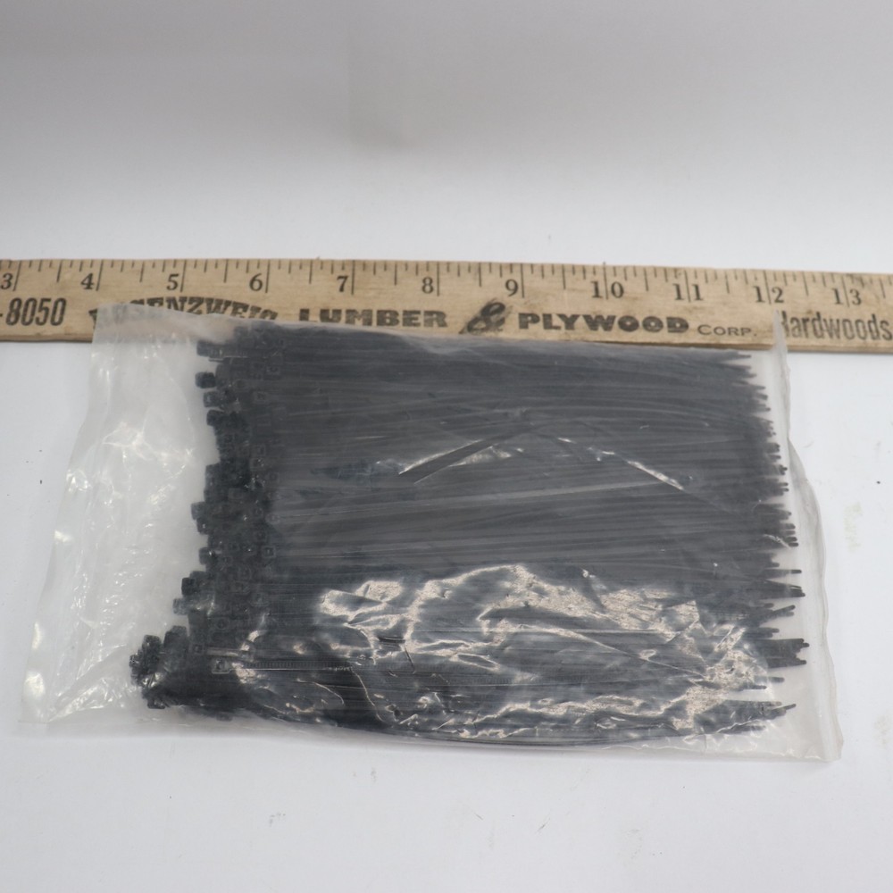 (150-Pk) Cable Ties Nylon/Plastic Medium Black 6"