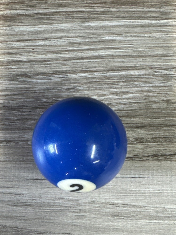 Mini Pool Ball #2 Blue Solid 1.5" Diameter Miniature Billiard Replacement Vtg