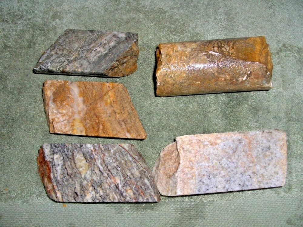 Split Drill Core Samples From Alaska Gold Mine 5 Pieces  # 8