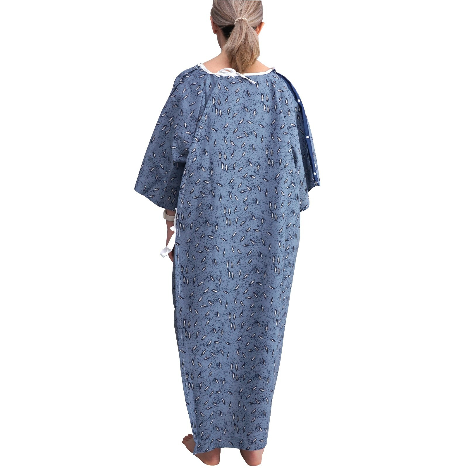 3 Pack - Hospital Patient Gown, IV, Tieside w/Telemetry Pocket, Size Medium - XL