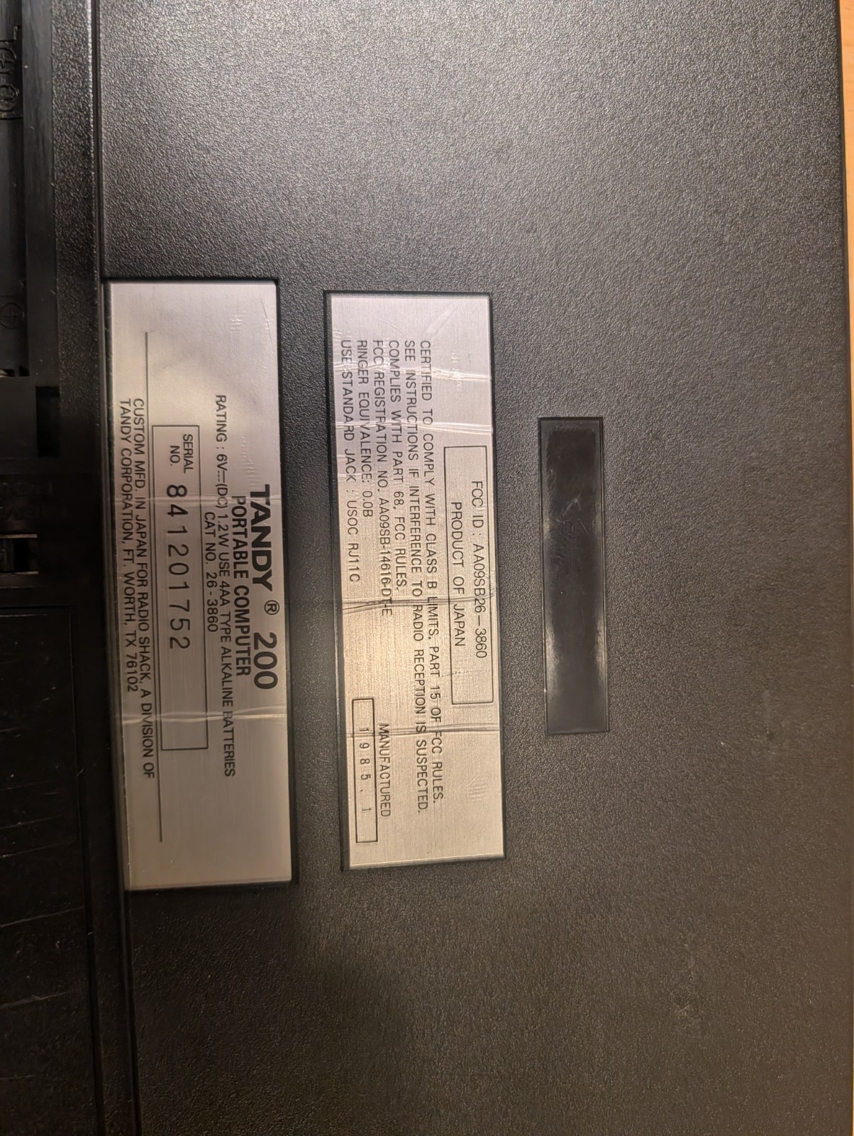 Tandy 200 Portable Computer -not working, parts or repair