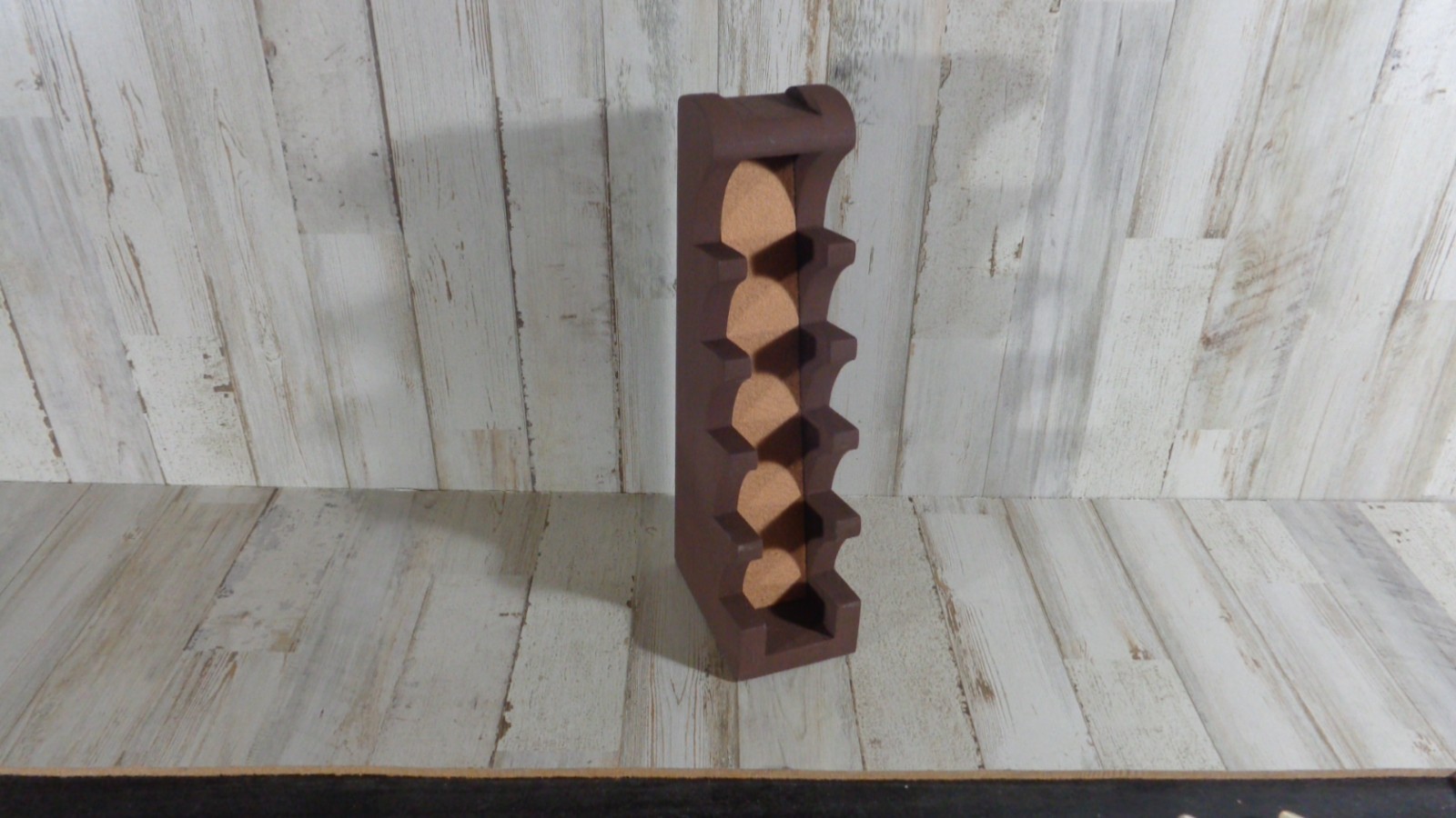 Knife Display Stand For Regular Size Pocket Knives Hand Crafted Brown Camel Felt