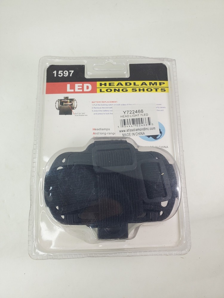 LED Long Shots Headlamp Flashlight for Work Or Play Adjustable Head Strap