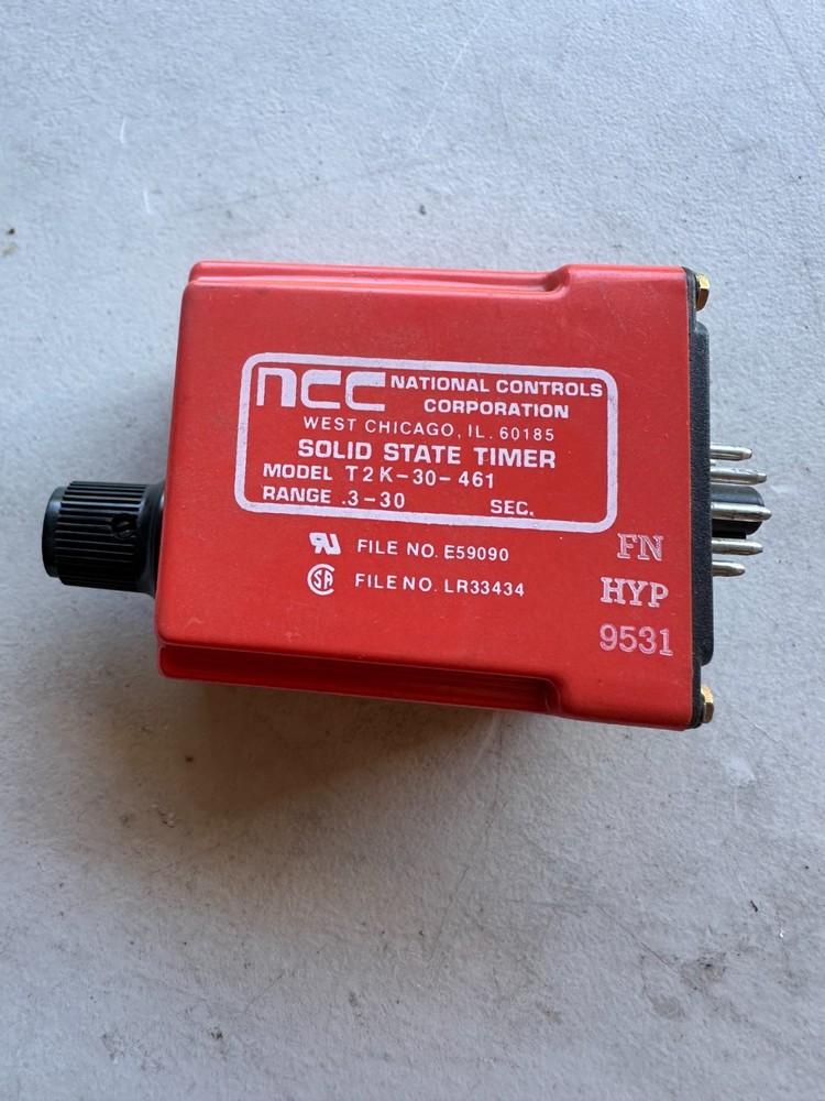 T2K-30-461 NCC Solid State Timer .3-30 Sec 120V