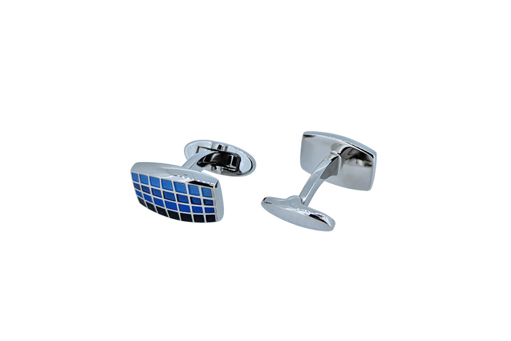 Blue Gradient Square Design Cufflink