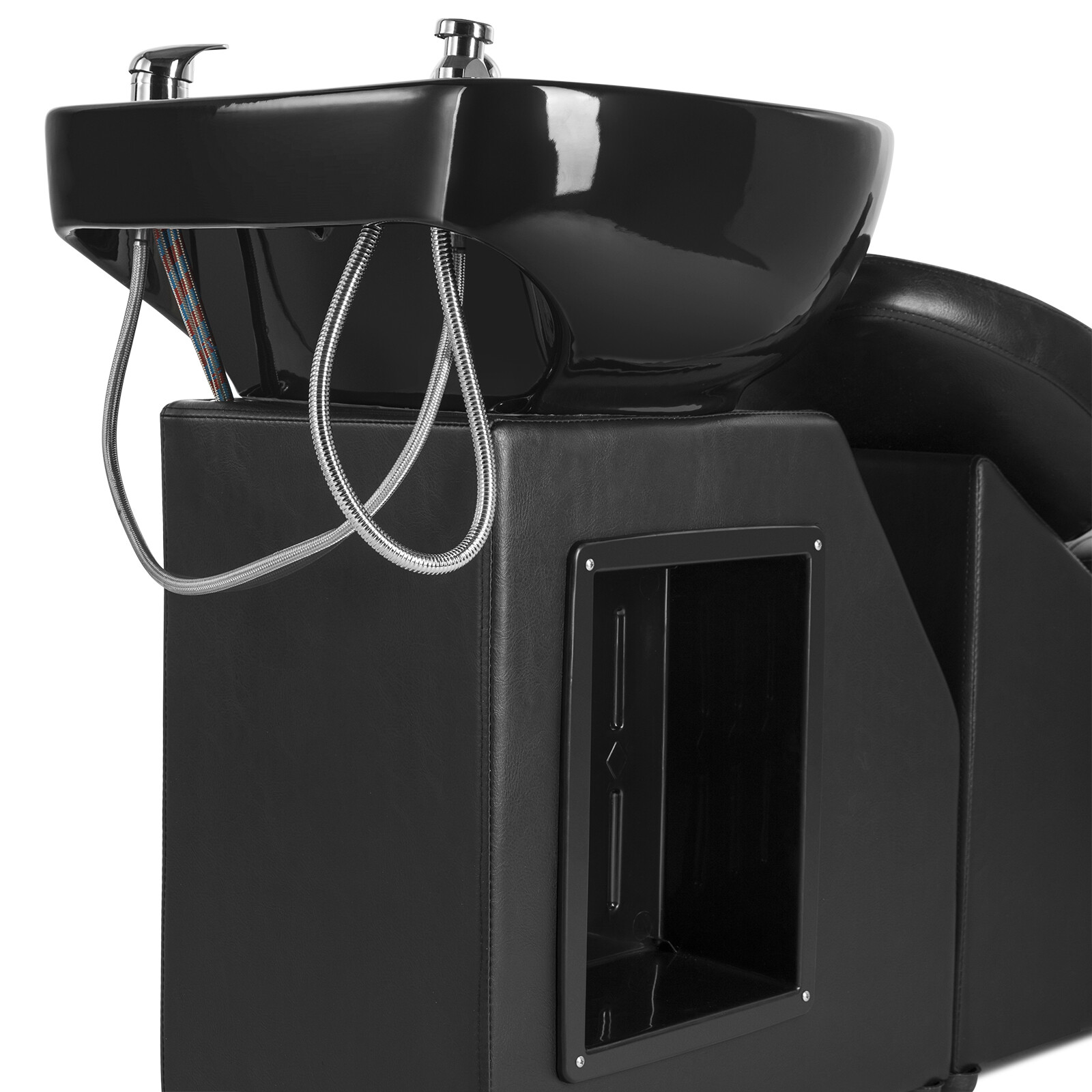 Barber Backwash Unit Shampoo Chair Ceramic Bowl Sink Beauty Salon Spa w/Footrest