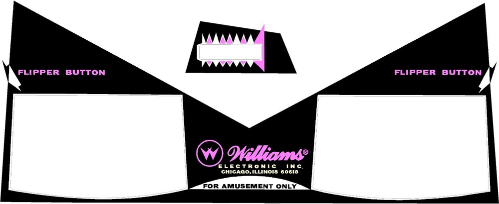 Williams 1968 Pit-Stop Pit Stop Pinball Machine Apron Decal Set