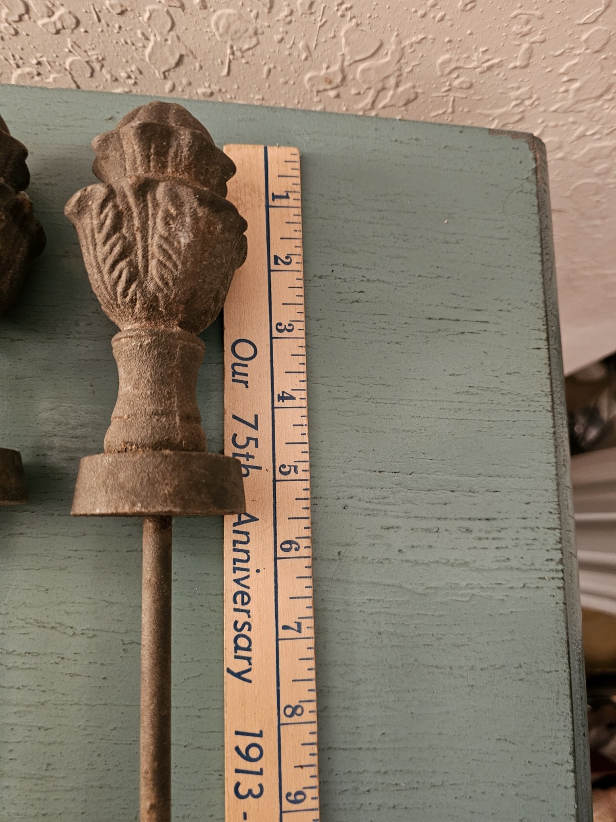 Antique Garden Salvage-4 Cast Iron Hose Guide Stakes W/FencePost Finial...