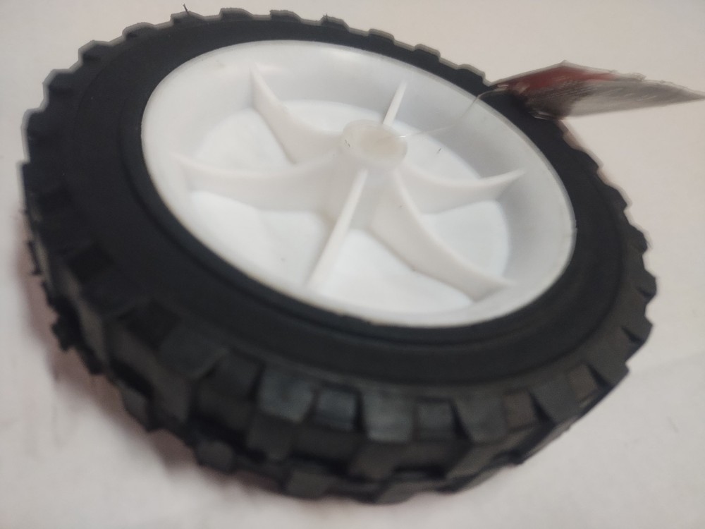 2pc Pair: 7" SEMI SOLID HARD RUBBER REPLACEMENT TIRE WHEEL MOWER,CART, Flat-Free
