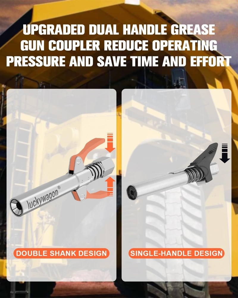 Extra Long Grease Gun Coupler Tips for Tight Spaces