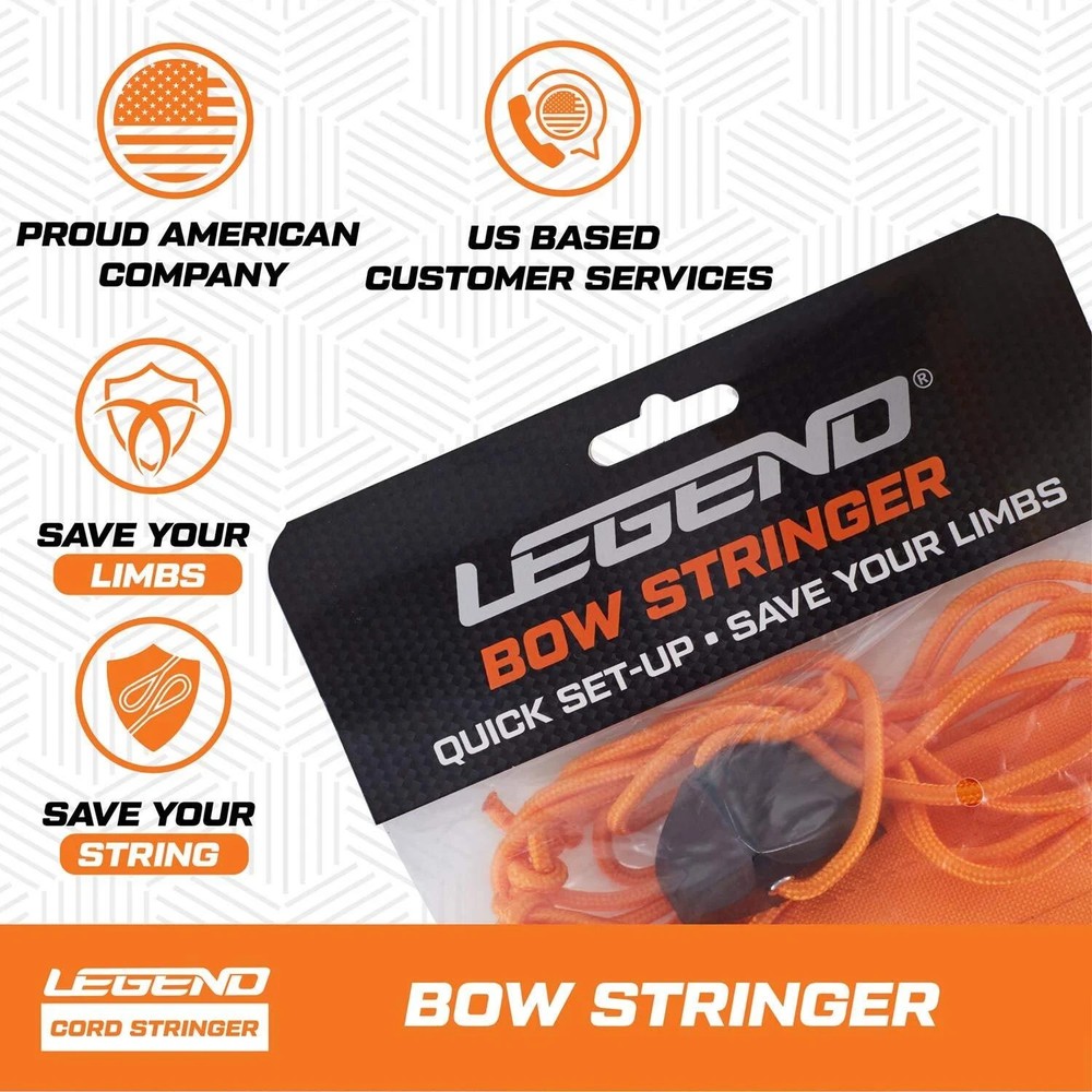 legend cord bow stringer - traditional limbsaver stringing tool for recurve bows