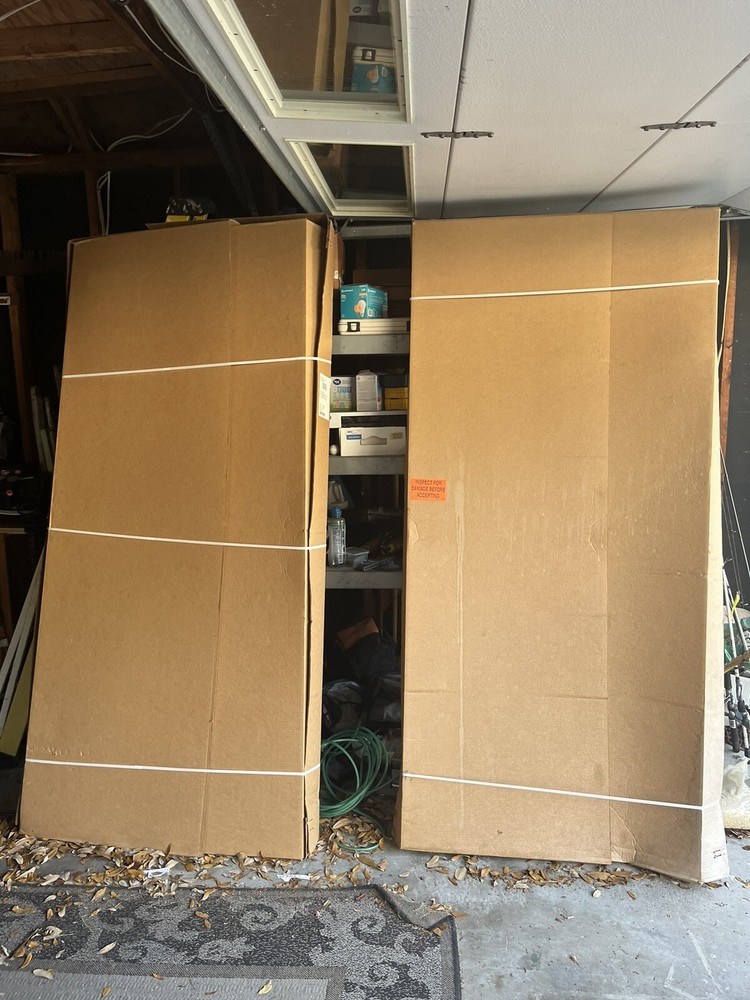 2-Panel Sliding Barn Doors (Solid Core Doors) w/ Stainless Steel Bent Track