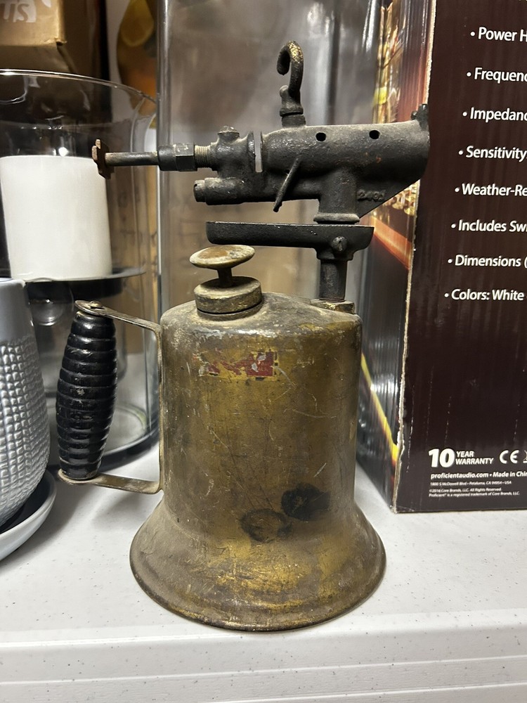 Antique Blow Torch Black Handle Farm & Tool Untested-Preowned Memorabilia