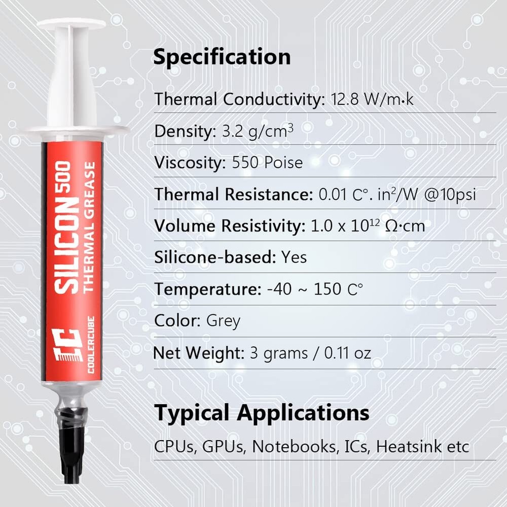 High Performance 3g Thermal Paste - Carbon Based for CPU/GPU