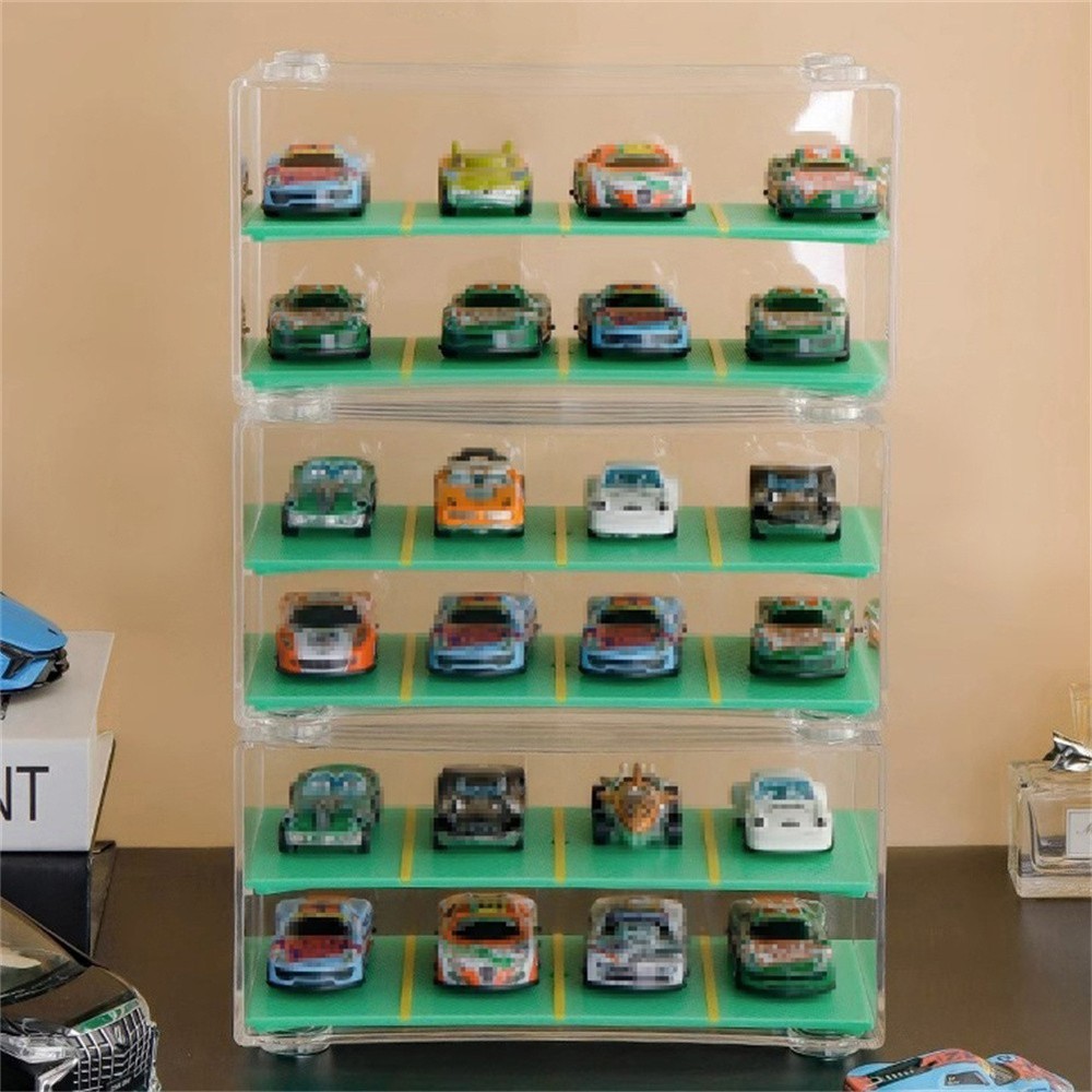 Storage Case 1/64 Scale for Matchbox Car Display Box Stackable Toy Car Organizer