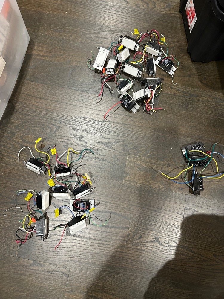 Control4 White Essential Switch SW120277 and dimmers