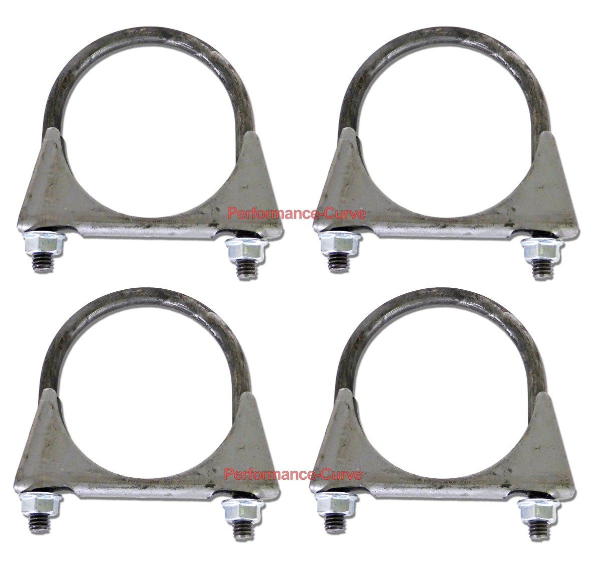 3" Exhaust U-Bolt Clamp - 5/16" Rod - Standard Duty - Saddle Style