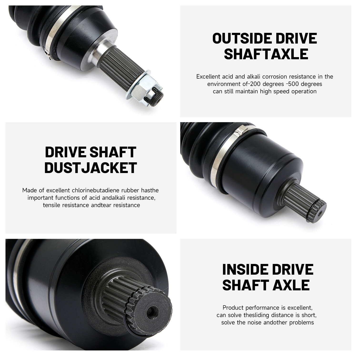 Front Left&Right CV Joint Axle For Polaris Ranger 1000 XP/1000 Crew XP 2017-2020