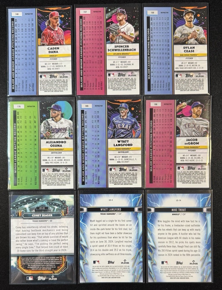2025 Topps Chrome Cosmic - Base, Inserts, Refractors & Nucleus (You Pick)