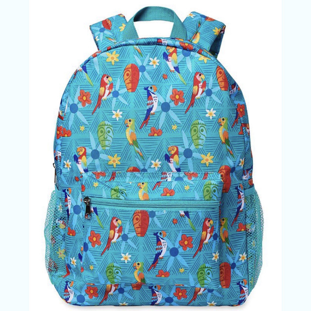 NWT Disney Parks Enchanted Tiki Room 17" Backpack  Parrots Blue