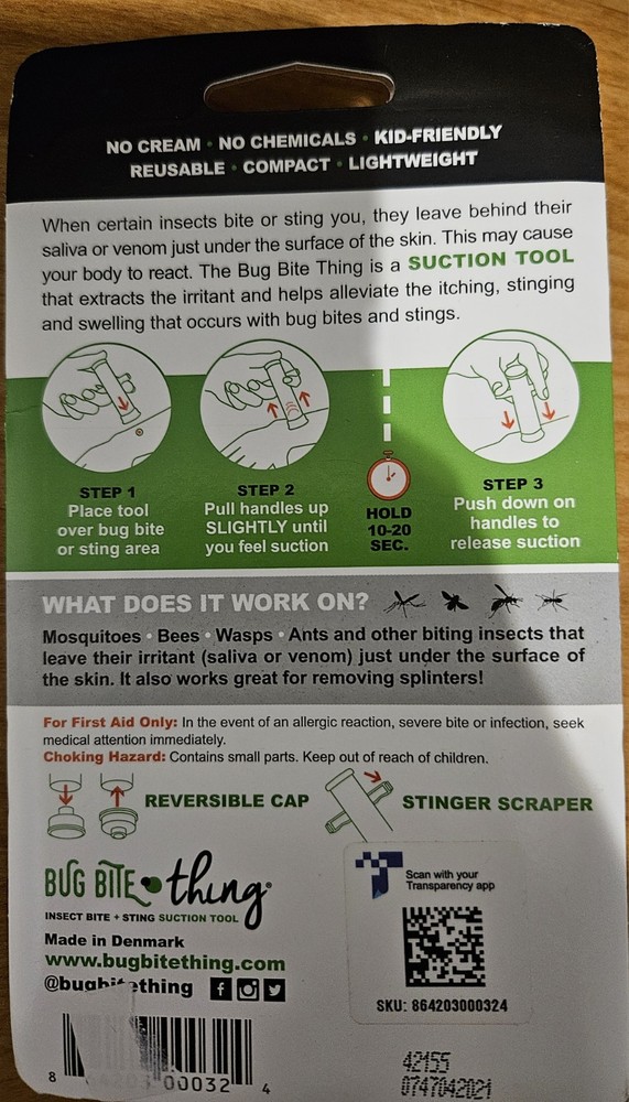 Bug Bite Thing Suction Tool, White