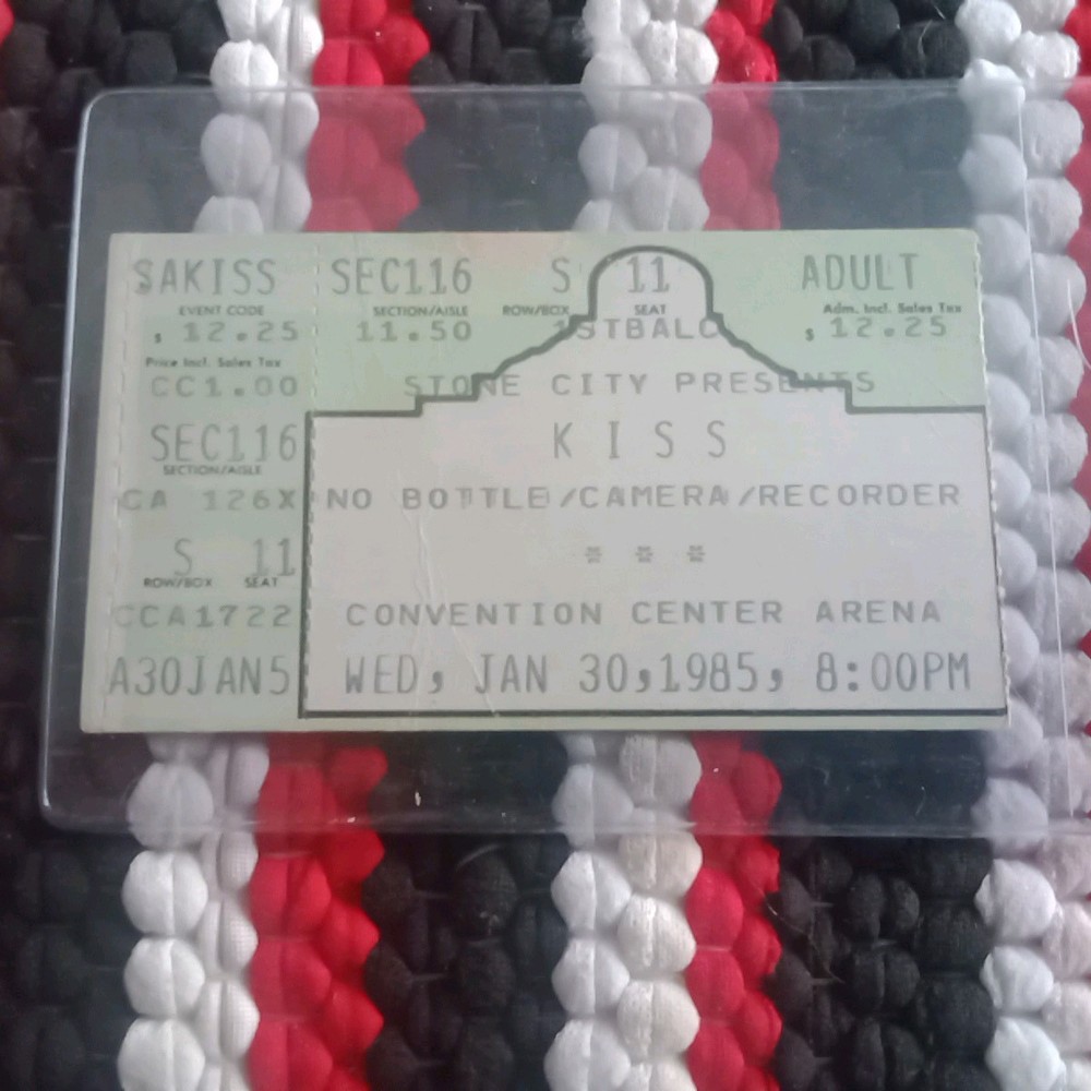 Kiss 💋 Ticket Stub History 🎸 Animalize Tour, 1-30-85, San Antonio Texas 👀