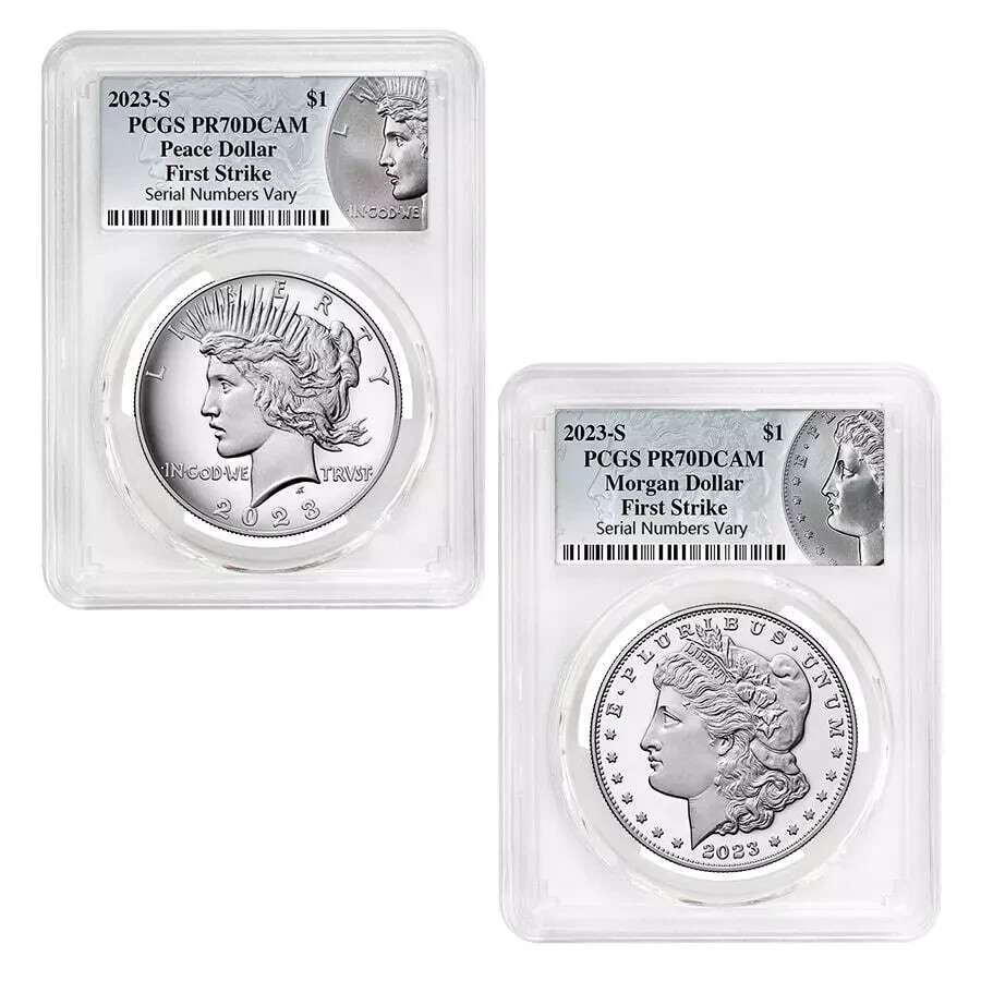 Pair of  PCGS Dollars
