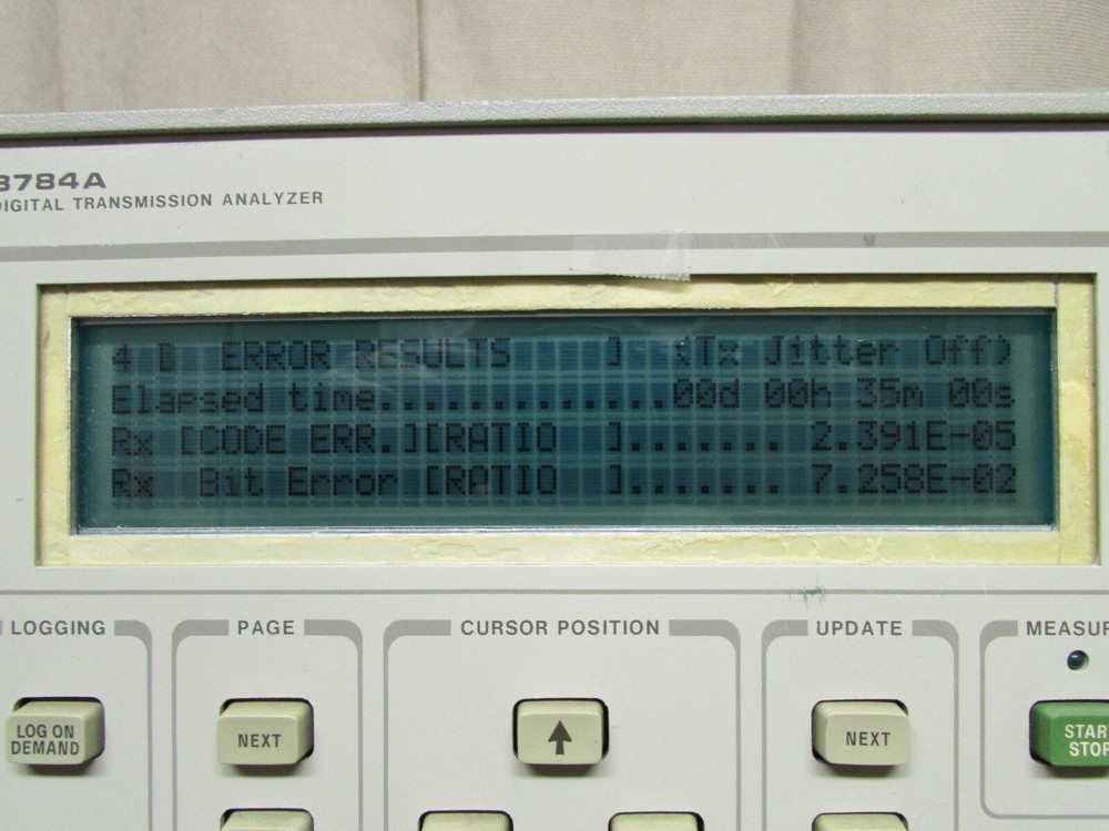 HP 3784A Digital Transmission Analyzer Has Opt H08