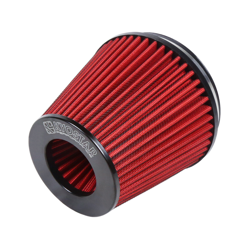 6" Red Truck Long Performance High Flow Inlet Cold Air Intake Cone Dry Filter