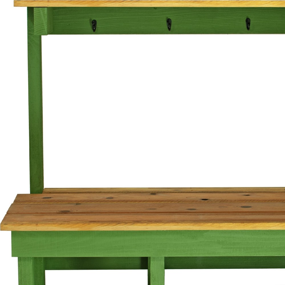 Rustic Gardening Workbench Outdoor Potting Table Buffet Island, Green