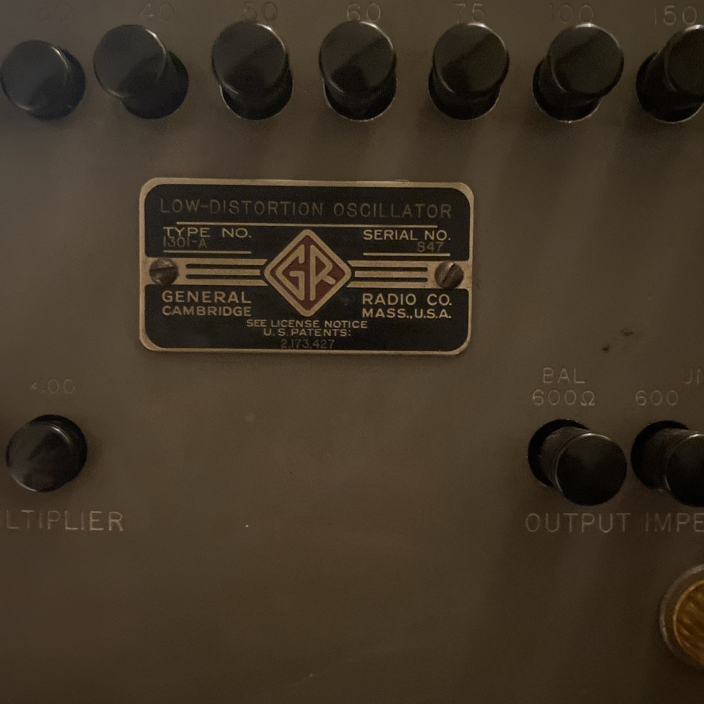 1940s General Cambridge Low-Distortion Oscillator 1301-A UNTESTED
