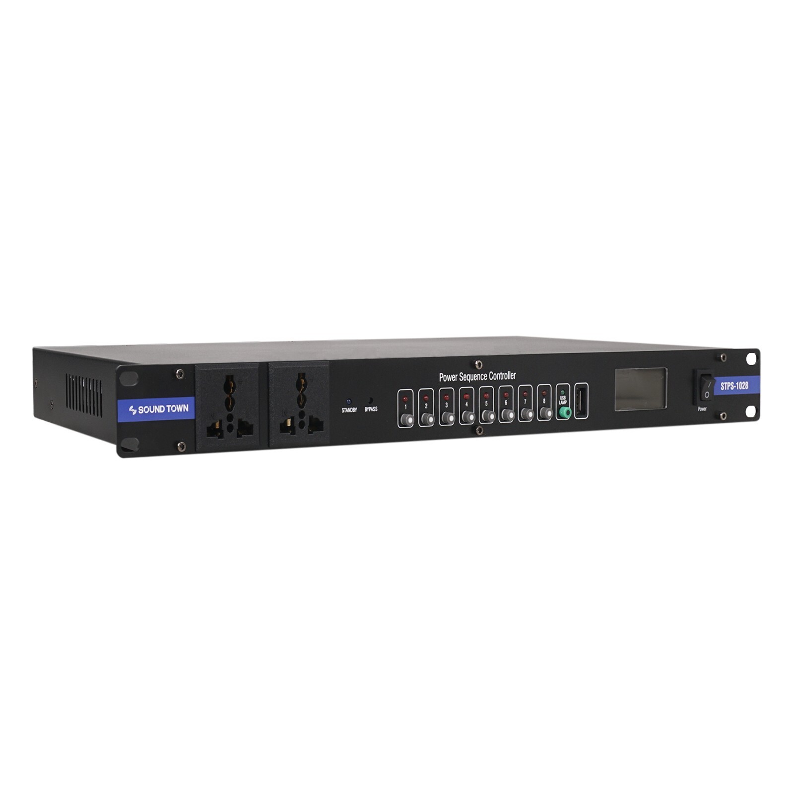 Sound Town 10-Outlet Rack-Mountable AC Power Sequencer Conditioner (STPS-1028)