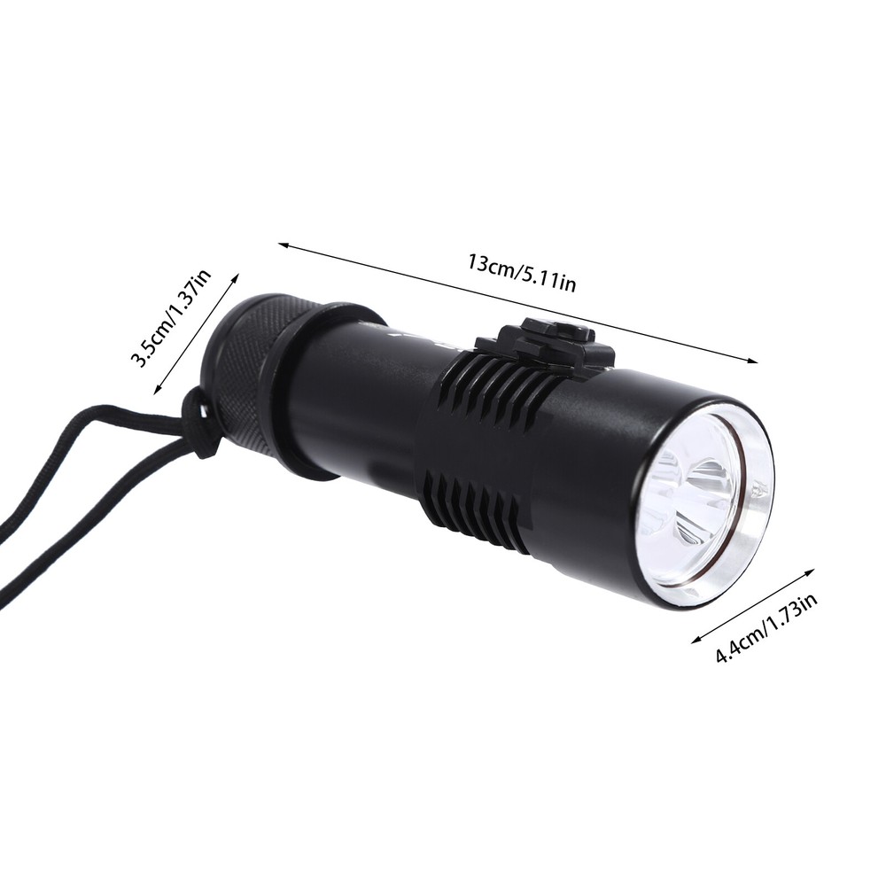 Submersible Flashlight, LED Dive Light, Waterproof Compact Bright Diving Torch