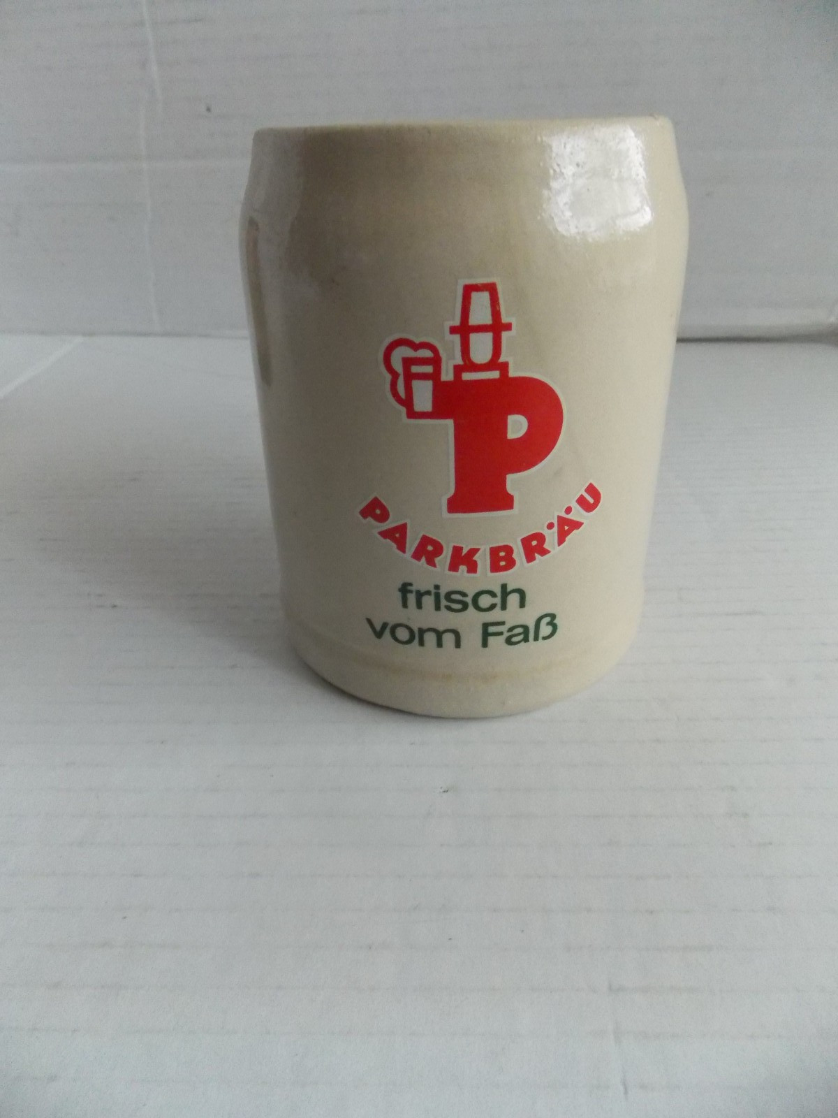 Vintage Parkbrau Beer Stoneware Germany 0,4L 4,5"