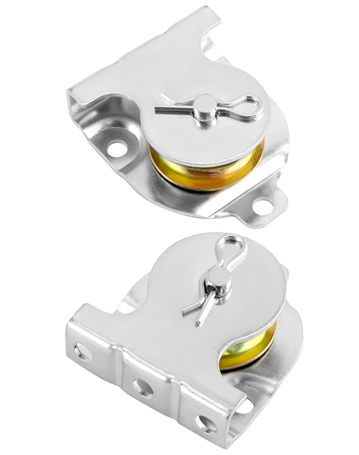 Wall Mount Pulleys, 6 Pcs 1-1/2" Ceiling Mount Single Pulley V-Groove Pulley Har