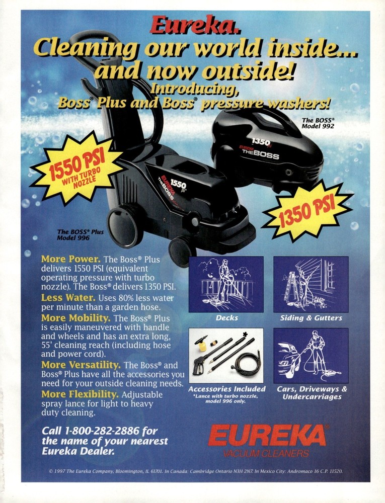 1997 Eureka power wash Advertisement