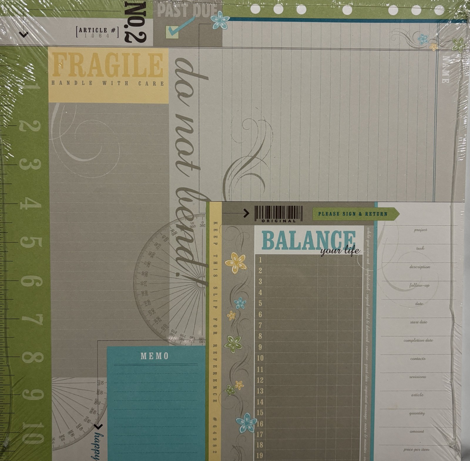 Stampin Up NOTATIONS Designer Series Paper DSP 12" x 12"  Retired