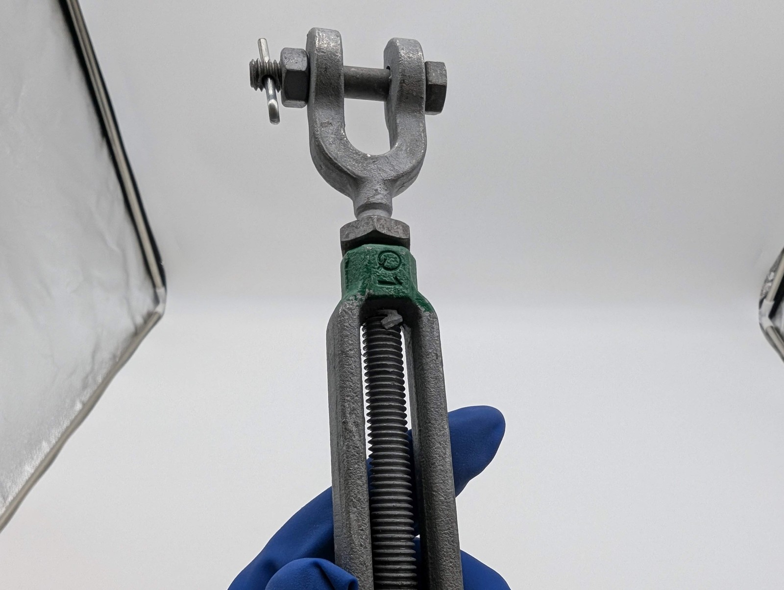 Green Pin 3/8" Turnbuckle Jaw Jaw 6" Take Up 1080lb LL SSGPGG1006 w/ Safety Bolt