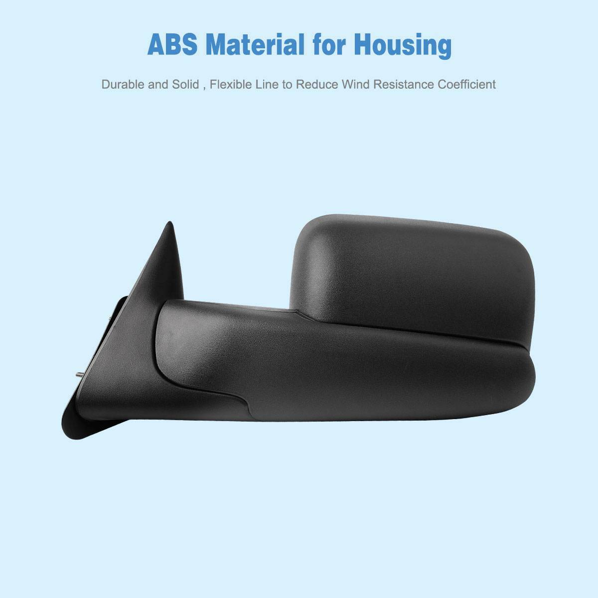 Manual Flip-up Tow Mirrors for 94-01 Dodge RAM 1500 94-02 2500 /3500 Left+Right