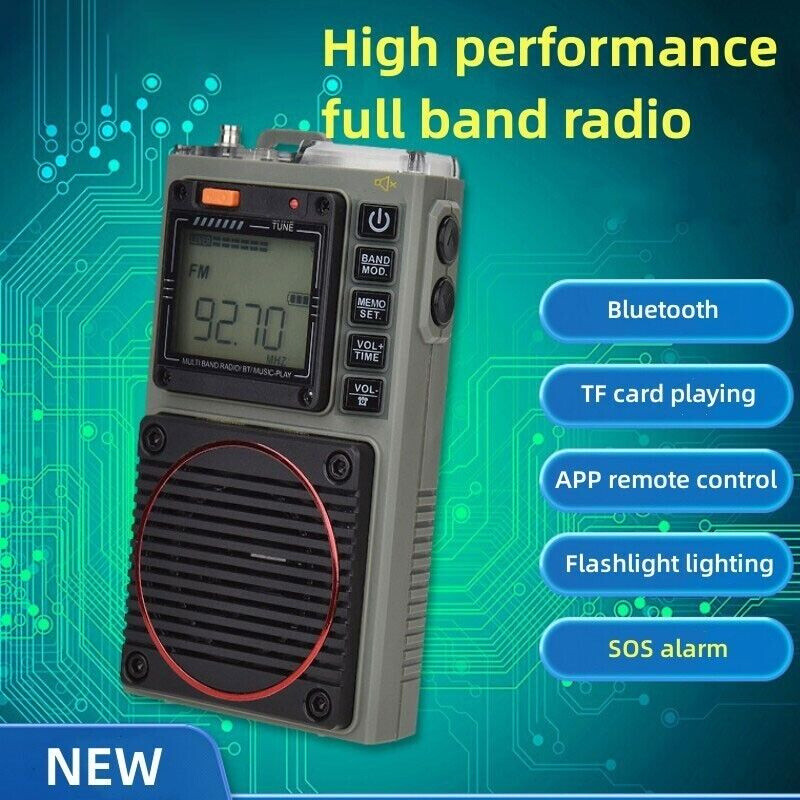 HRD-787 High Performance Full Band Radio Support Bluetooth TF Card APP Control