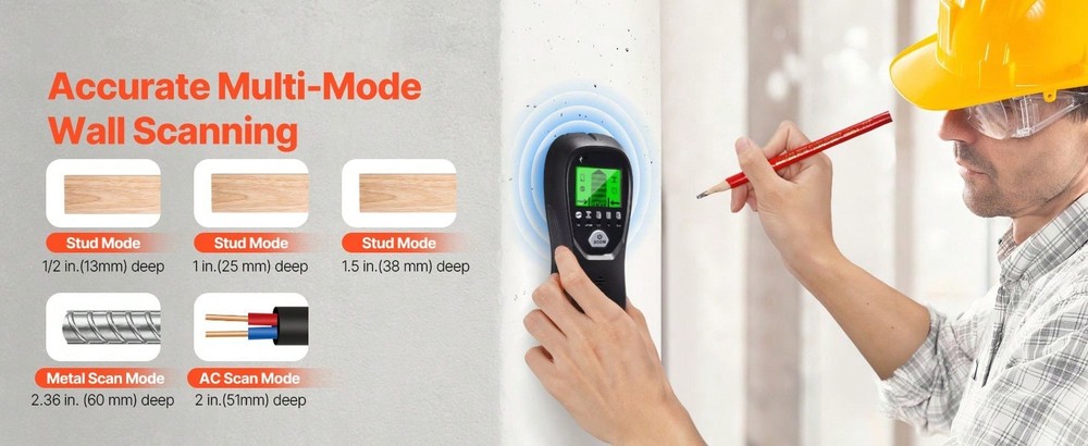 Stud Finder Wall Scanner,5 In 1, Electronic Wall Stud Detector With Smart Sensor