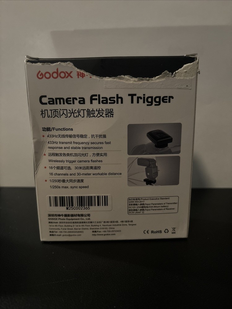 Godox Camera Flash Trigger(16 Channels)Transmitter For Canon,Nikon(Ctr16 & Ct16)