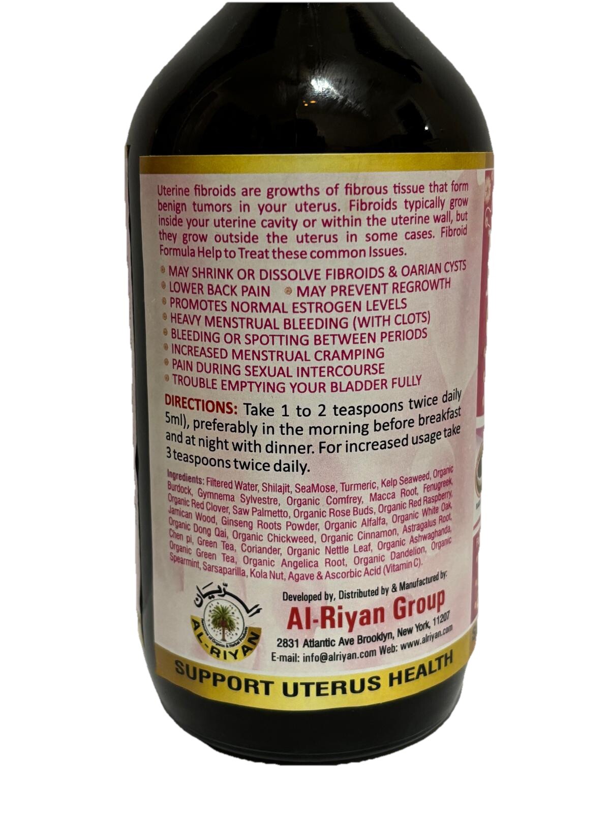 Organic Uterine Fibroid Women's Formula By Al-Riyan, 16 oz.